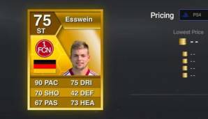 Alexander Esswein (1. FC Nürnberg) in FIFA 13: Geschwindigkeit 90 | Dribbling 75