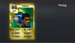 Hulk (FC Porto) in FIFA 10: Geschwindigkeit 91 | Dribbling 88 | Schuss 82