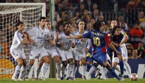 Platz 6: Ronaldinho (Paris Saint-Germain, FC Barcelona, AC Milan) - 17 direkte Freistoßtore