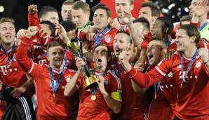 Nach dem ersten Triple-Sieg holte sich der FC Bayern 2013 auch den Klub-WM-Titel.