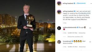 Der Star des Abends war aber natürlich ein anderer: Erling Haaland von Borussia Dortmund, der sich aus seiner Reha in Katar für den Preis des besten U21-Spielers bedankte. SPOX zeigt nochmal das Golden-Boy-Ranking der italienischen Zeitung "Tuttosport".