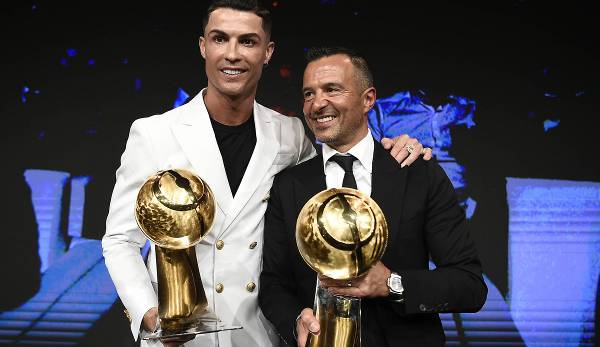 Jorge Mendes (r.) mit seinem Star-Klient Cristiano Ronaldo