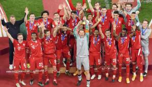 Der sechste Pokal einer perfekten Saison 2019/20: Die Bayern sind nun auch offiziell Klub-Weltmeister.