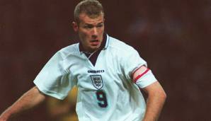 ALAN SHEARER: Englands Kapitän in der damaligen Zeit. Der Torjäger hatte zuvor Blackburn 1995 sensationell zur Meisterschaft in der Premier League geschossen.