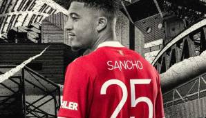 JADON SANCHO | Manchester United | Trikotnummer 2021/22: 25 - Sanchos Nummer 7 beim BVB übernimmt Giovanni Reyna