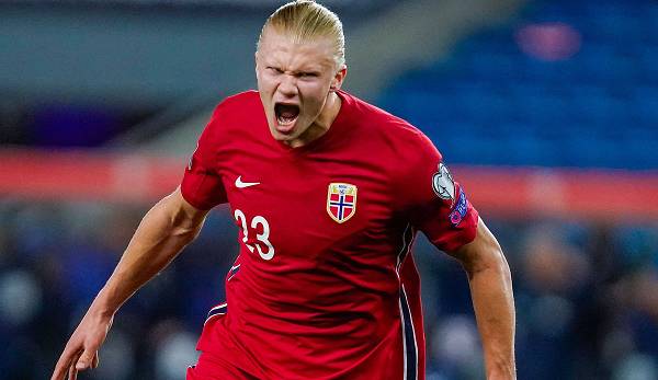 Erling Haaland hat am Dienstag in der WM-Qualifikation beim 5:1-Sieg von Norwegen gegen Gibraltar Geschichte geschrieben.
