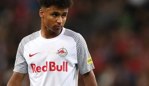 Trainer Matthias Jaissle von Red Bull Salzburg hofft auf einen Verbleib von Karim Adeyemi (19) bei seinem Klub.