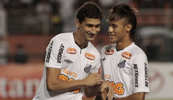 Neymar und Ganso spielten zusammen beim FC Santos.