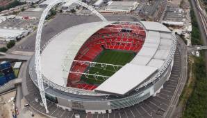 Platz 2: WEMBLEY (ohne Verein) - aktuelle Kapazität: 90.000 Zuschauer. Hier trägt die englische Nationalmannschaft traditionell ihre Heimspiele aus.