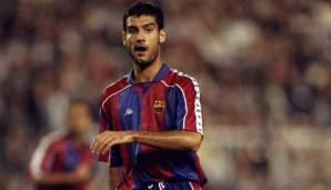 PEP GUARDIOLA - Als Spieler: 384 Spiele von 1991 bis 2001 für den FC Barcelona: Aus der Jugend stammend, wurde Pep zu einer Vereinslegende bei den Katalanen, holte insgesamt 16 Titel und war über ein Jahrzehnt aus dem Mittelfeld nicht wegzudenken.