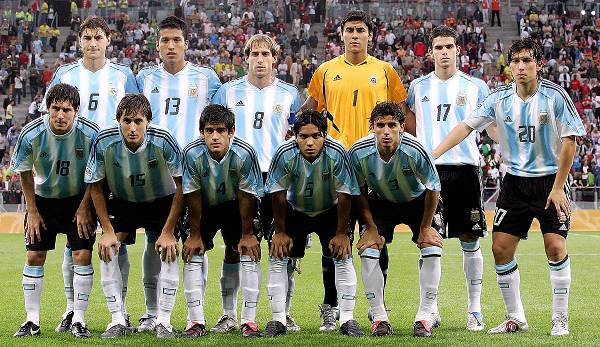 Gustavo Oberman (Trikotnummer 20) spielte in Argentiniens U20 unter anderem mit Lionel Messi (18), Ezequiel Garay (13), Pablo Zabaleta (8) und Fernando Gago (17).