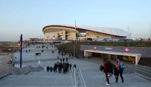 Platz 9: Wanda Metropolitano | Stadt: Madrid | Hauptnutzer: Atletico Madrid | Bewertung: 4,47 von 5 Sternen