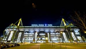 Platz 1: Signal Iduna Park | Stadt: Dortmund | Hauptnutzer: Borussia Dortmund | Bewertung: 4,57 von 5 Sternen
