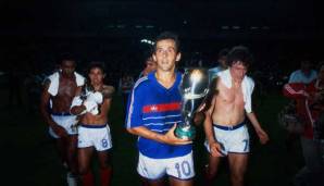 Michel Platini und Frankreich konnten 1985 den ersten Artemio-Franchi-Pokal gewinnen.