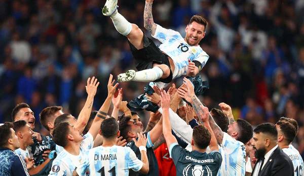 Finalissima: Lionel Messi gewann mit Argentinien gegen Italien.