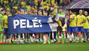 Brasiliens Nationalmannschaft schickte während der WM Genesungswünsche an Pelé.