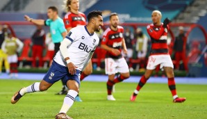 Al-Hilals Salem Al-Dawsari feiert sein zweites Tor der Partie zum 2:1 gegen Flamengo.