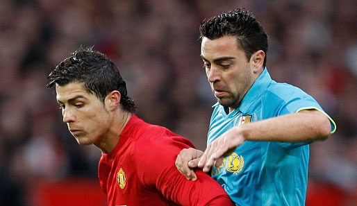 Schon bald Seite an Seite für ManUtd? Cristiano Ronaldo (l.) und Xavi