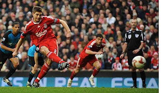 Steven Gerrard erzielte für die Reds diese Saison schon 13 Tore in der Premier League