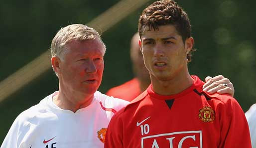 Pflegten einst eine Vater-Sohn-Beziehung: Sir Alex Ferguson (l.) und Cristiano Ronaldo
