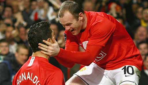 Cristiano Ronaldo und Wayne Rooney wurden 2008 Champions-League-Sieger mit Manchester United