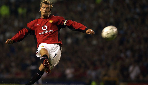 Mit Manchester United holte David Beckham sechs Meisterschaften und den Champions-League-Pokal