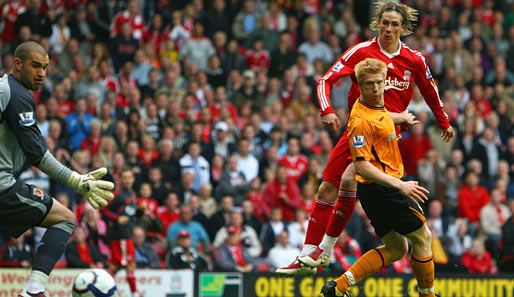 Liverpools Nummer neun Fernando Torres schoss gegen Hull City drei Tore