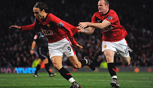 Dimitar Berbatow (l.) und Wayne Rooney haben für Manchester United zusammen elf Tore erzielt