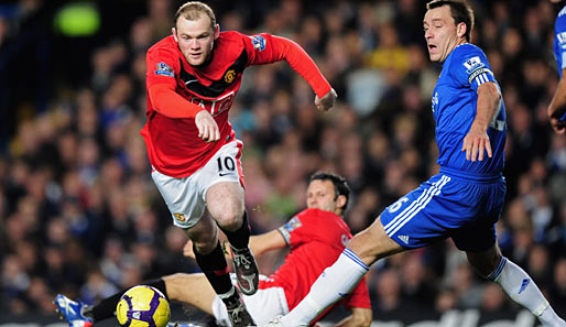 Wayne Rooney (l.) spielt seit 2004 für Manchester United