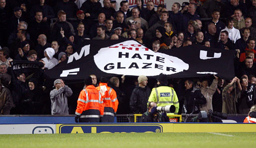 Vom ersten Tag an war ein Teil der United-Fans gegen Klub-Eigner Malcolm Glazer