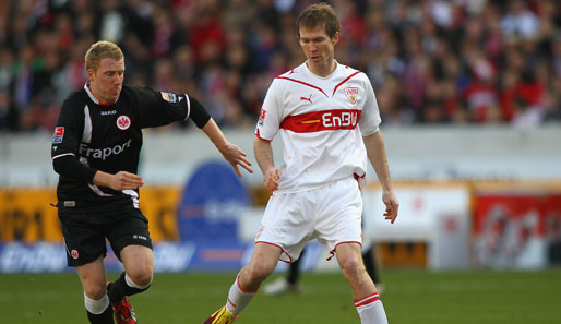 Aliaksandr Hleb (r.) spielte von 2000-2005 und von 2009-2010 für den VfB Stuttgart