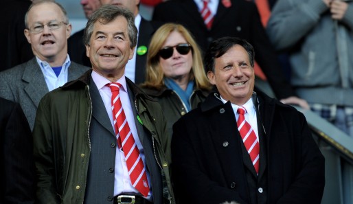 Alter und neuer Vorstandsvorsitzender beim FC Liverpool: Martin Broughton (l.) und Tom Werner