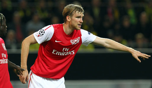 Per Mertesacker feierte ein erfolgreiches Debüt in der Premier League beim FC Arsenal