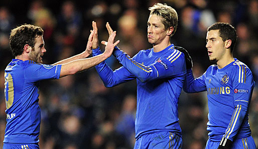 Chelseas Juan Mata, Fernando Torres und Eden Hazard (v.l.n.r.) wollen Wiedergutmachung betreiben