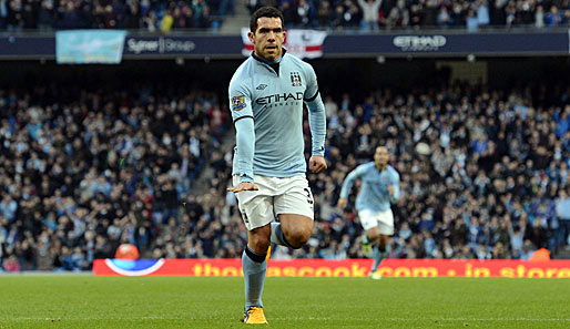 Carlos Tevez schoss in 128 Ligaspielen 65 Tore Tore für Manchester City