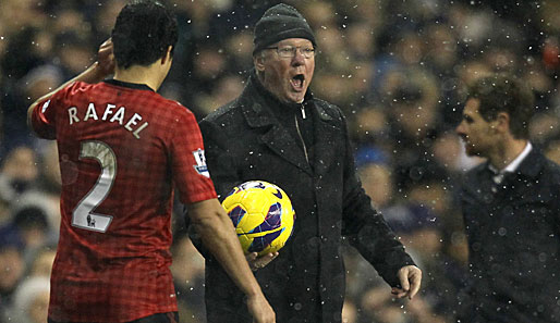 ManUniteds Sir Alex Ferguson war im Spiel gegen Tottenham mit dem Schiedsrichter unzufrieden