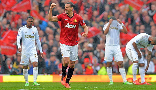 Rio Ferdinand erzielte im letzten Ferguson-Heimspiel den Siegtreffer gegen Swansea