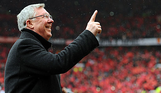Sir Alex Ferguson feierte im letzen Heimspiel mit Manchester einen 2:1-Sieg gegen Swansea