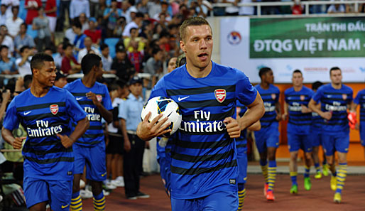 Lukas Podolski ist davon überzeugt, dass der FC Arsenal englischer Meister werden kann