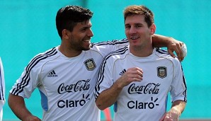 Sergio Agüero und Lionel Messi kennen sich bereits aus der Nationalmannschaft