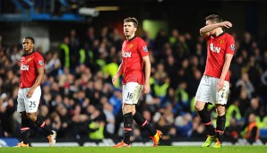 Ratlose Gesichter: Manchester United liegt bereits sechs Punkte hinter dem vierten Platz