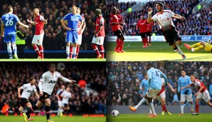 Protagonisten des Spieltags: "Rotsünder" Gibbs und die Torjäger Suarez, Toure und Rooney