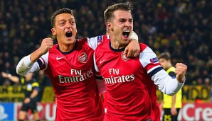 Mesut Özil und Aaron Ramsey können bald wieder gemeinsam jubeln