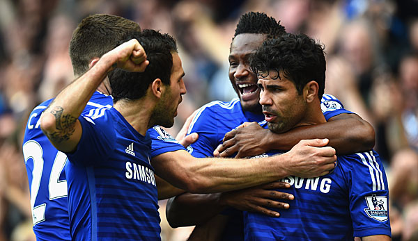 Diego Costa (r.) gelang der 2:0-Siegtreffer für den FC Chelsea