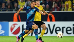 Lukas Podolski wird bei Arsenal nicht so richtig glücklich
