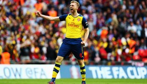 Per Mertesacker erzielte Arsenals dritten Treffer im FA-Cup-Finale gegen Aston Villa