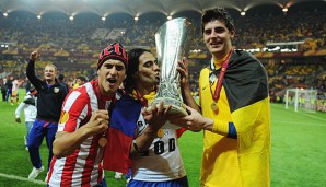 Keeper Thibaut Courtois gewann 2010 mit Falcao und Atletico die Europa League