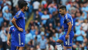 Radamel Falcao (r.) und Diego Costa (l.) haben beim FC Chelsea bisher enttäuscht