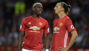 Zlatan Ibrahimovic und Paul Pogba mussten die Pleite im Manchester-Derby hinnehmen