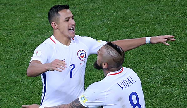 Alexis Sanchez und Arturo Vidal spielen gemeinsam für die chilenische Nationalmannschaft